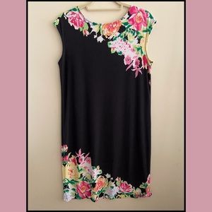 Women’s black and floral dress